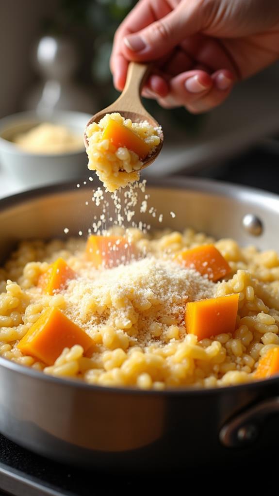 add cheese and butter