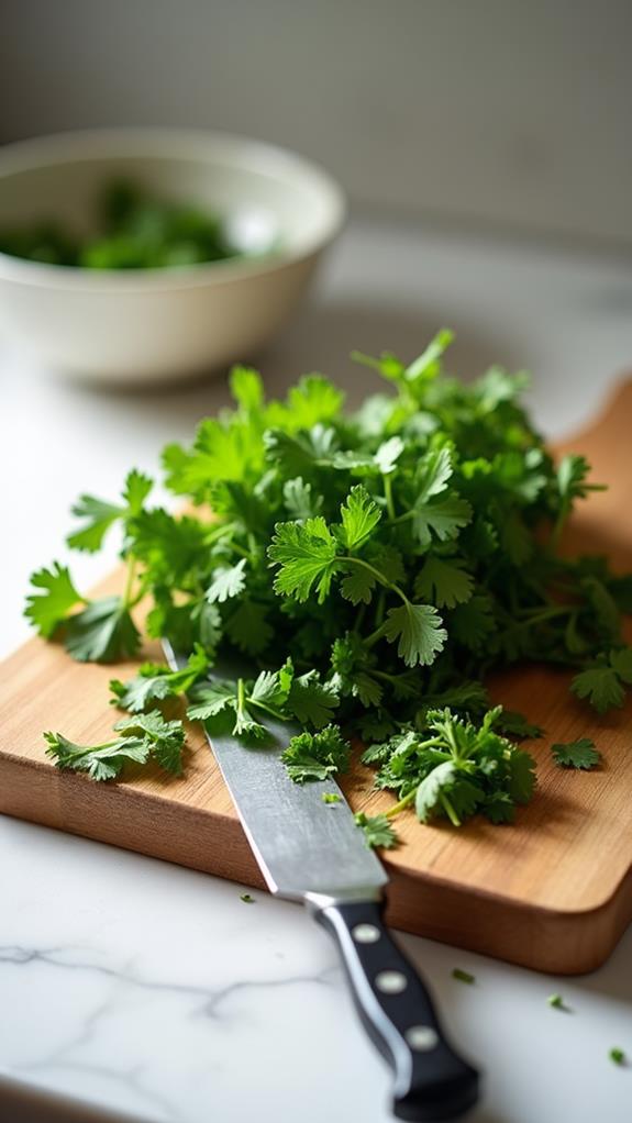 add cilantro for flavor