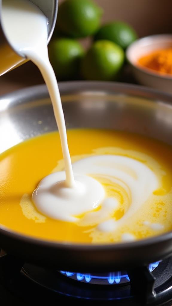 add coconut milk mixture