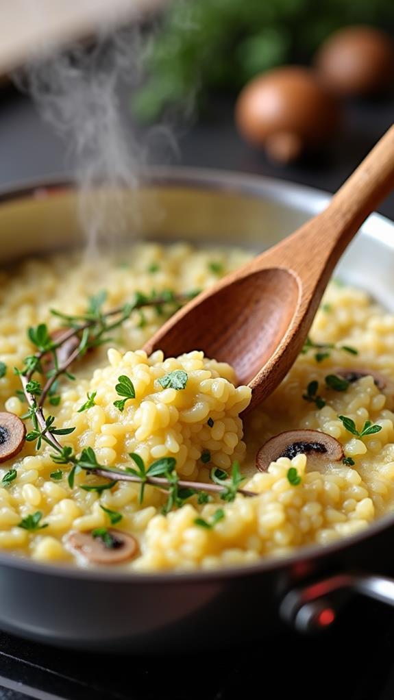 add fresh thyme stirring