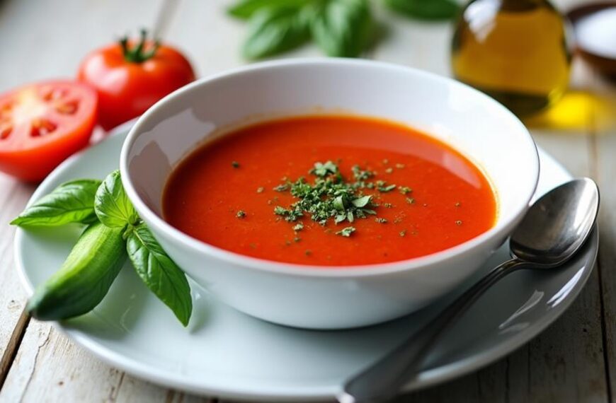 chilled soup with aromatics