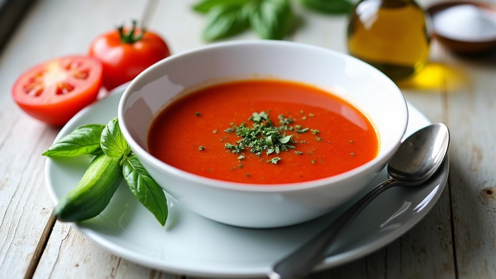 chilled soup with aromatics