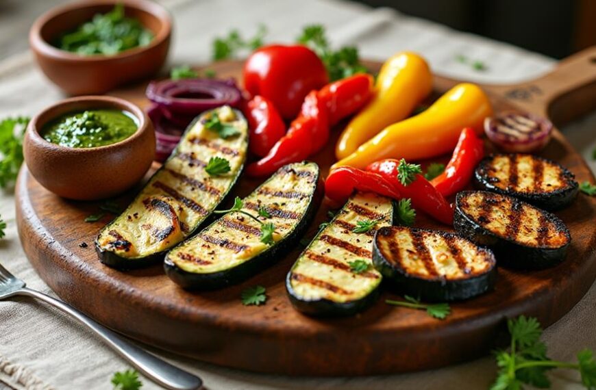 chimichurri grilled vegetable platter
