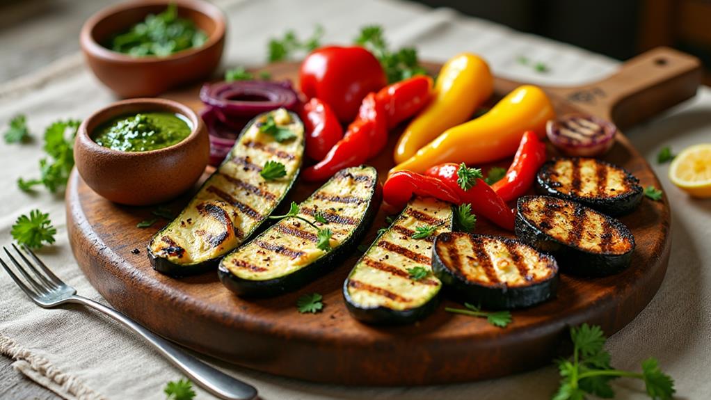 chimichurri grilled vegetable platter