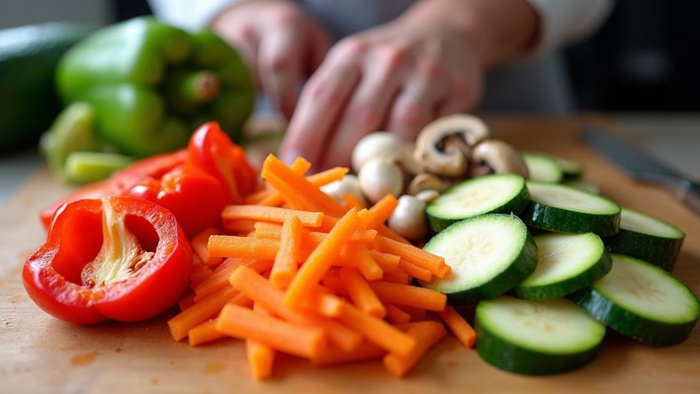 choosing and preparing vegetables