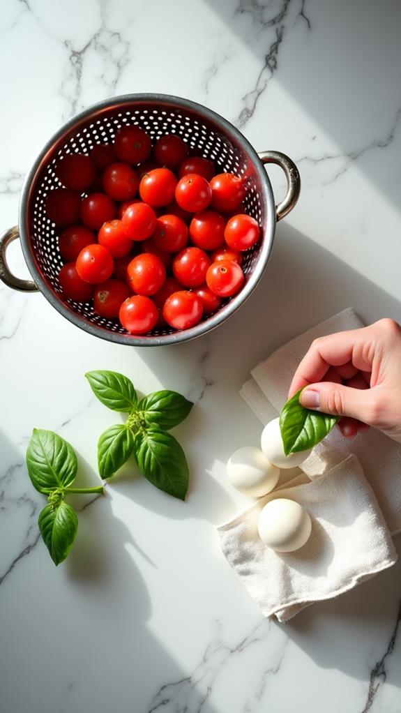 clean and prepare ingredients