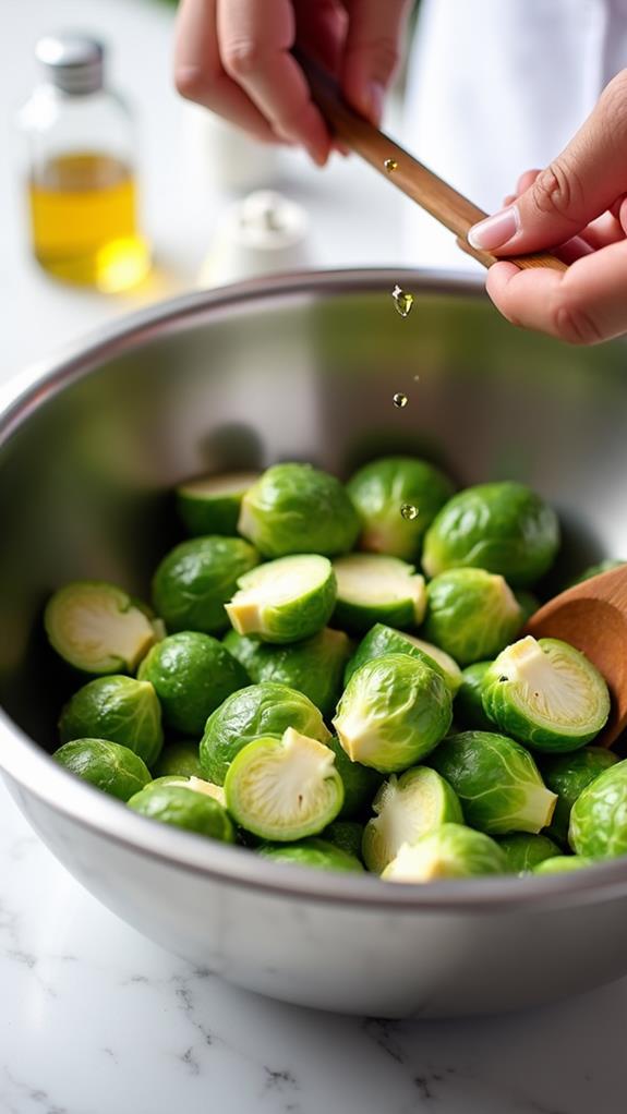 coat sprouts in oil