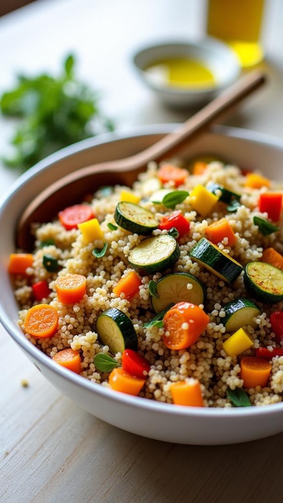 combine and garnish salad