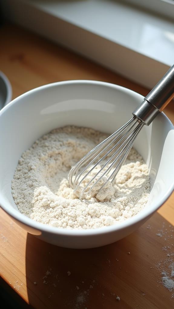 combine dry ingredients thoroughly