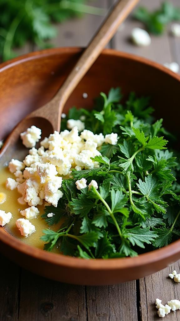 combine filling ingredients thoroughly