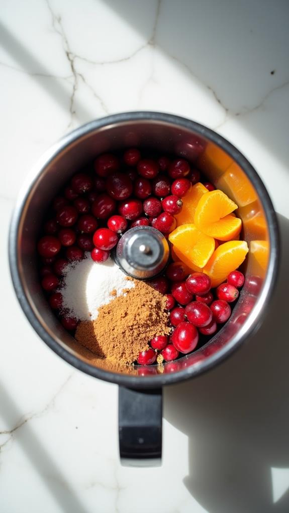 combine ingredients in processor