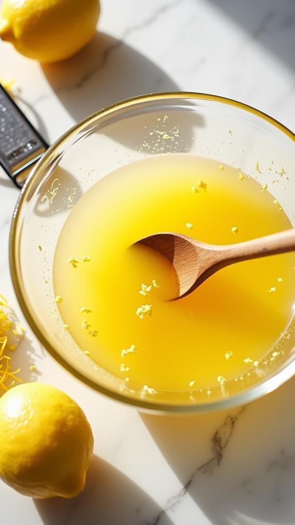 combine lemon juice zest