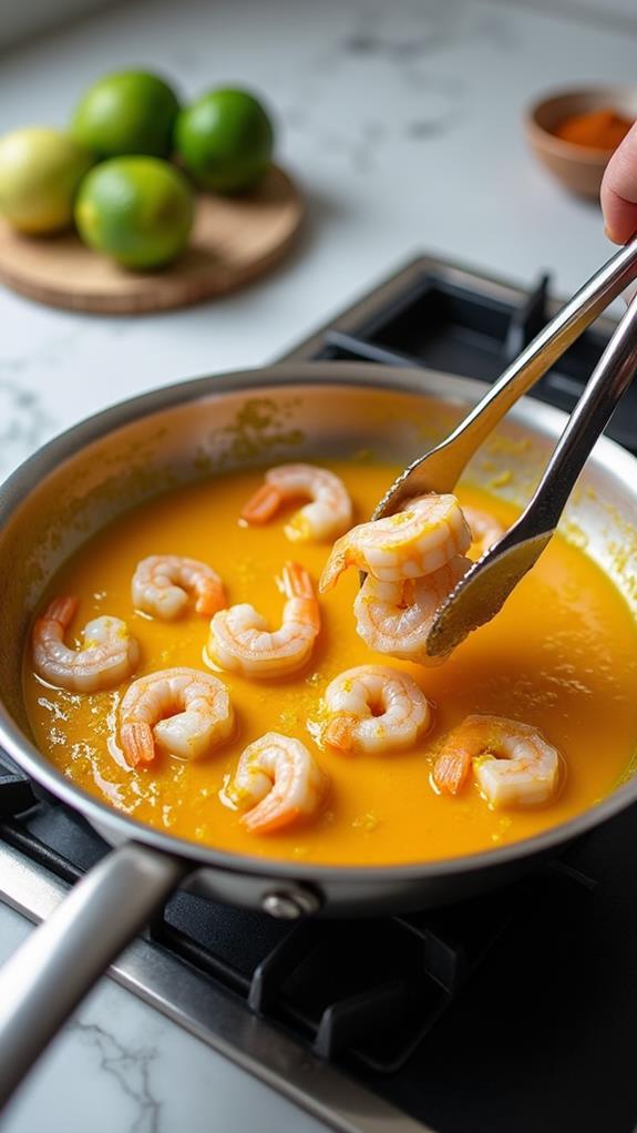 cook shrimp until pink