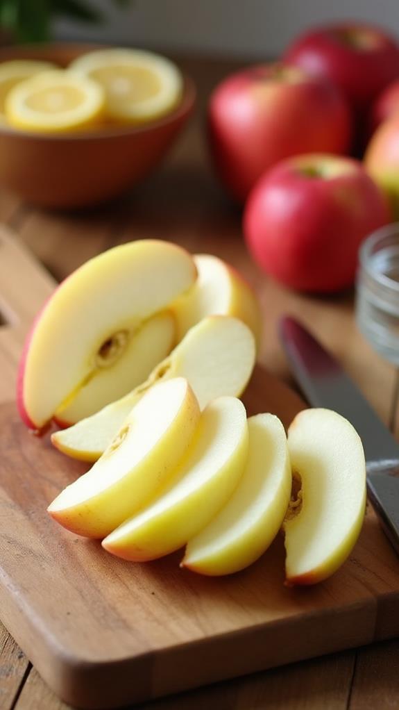 core and slice apples
