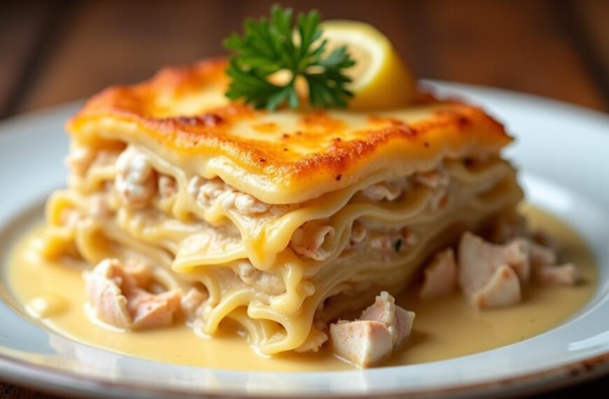 crab lasagne with crabmeat