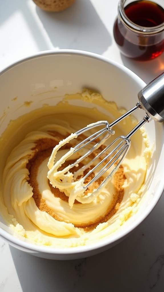 cream butter and sugar