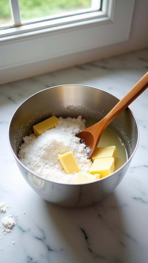 cream together butter sugar
