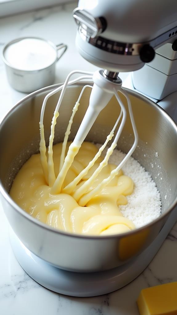 creaming butter and sugar