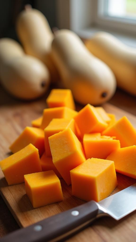 dice butternut squash steps