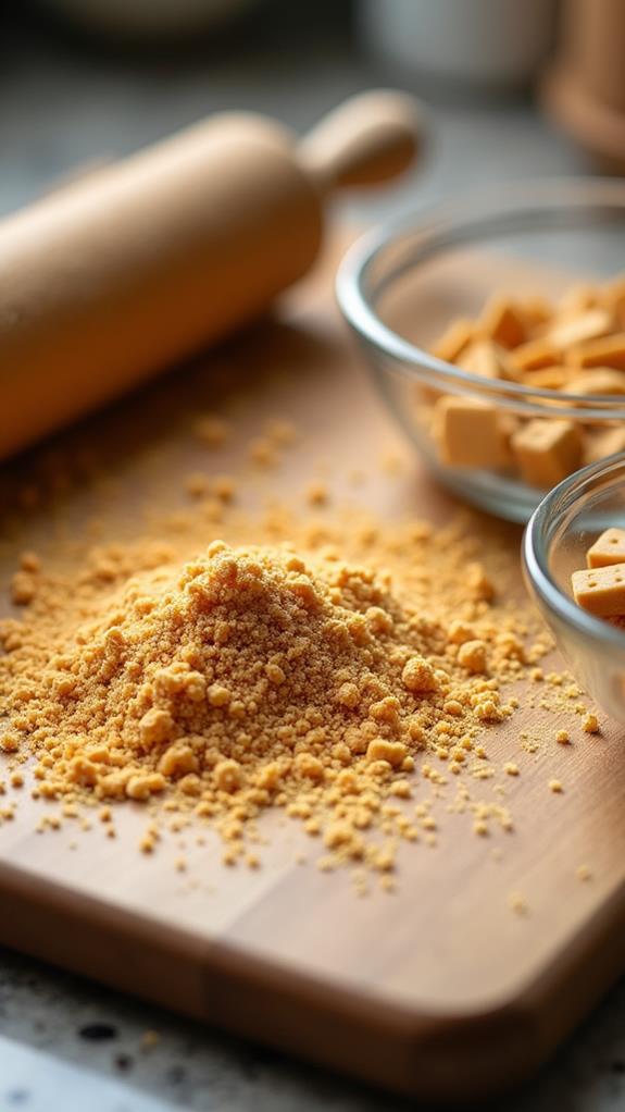 finely crush graham crackers
