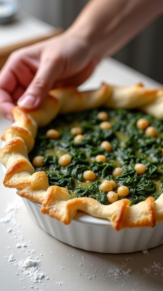 fold pastry over filling