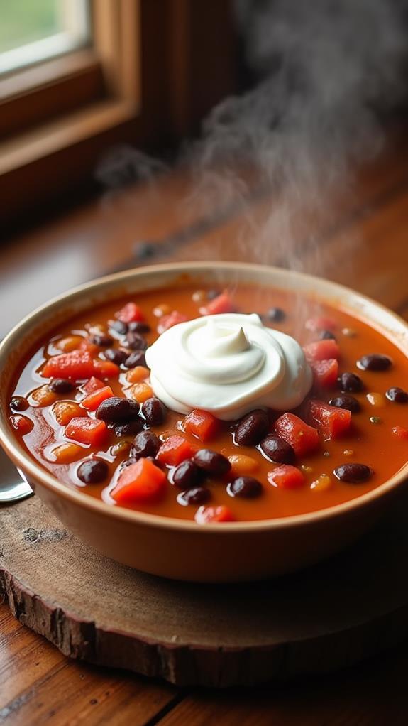 garnish using sour cream