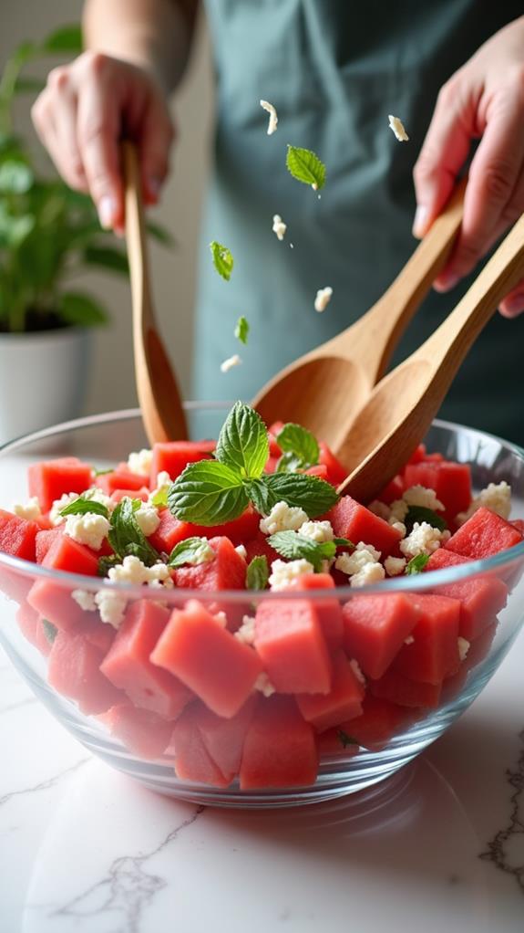 gently toss ingredients together