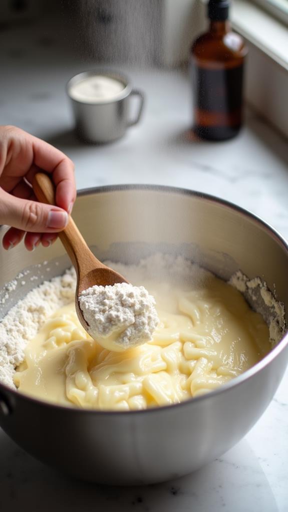 gradually incorporate flour mixture