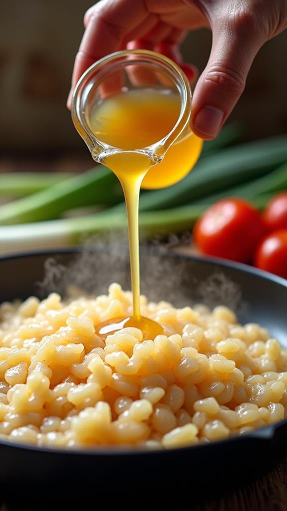 gradually incorporate vegetable broth