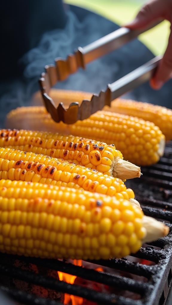 grill and rotate corn