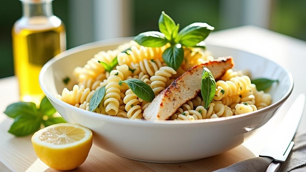 grilled chicken lemon basil pasta