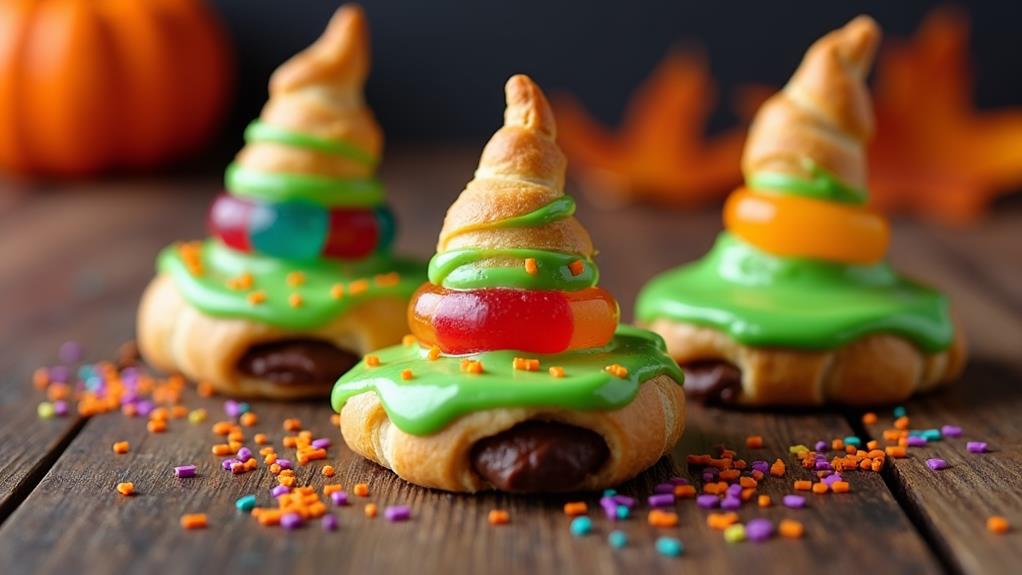halloween treats crescent hats