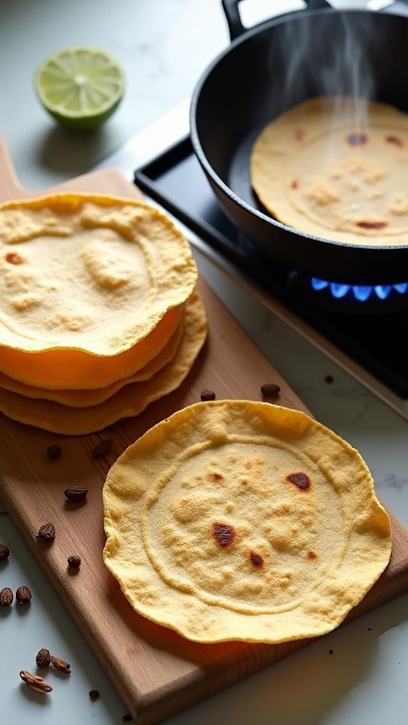 heat corn tortillas thoroughly