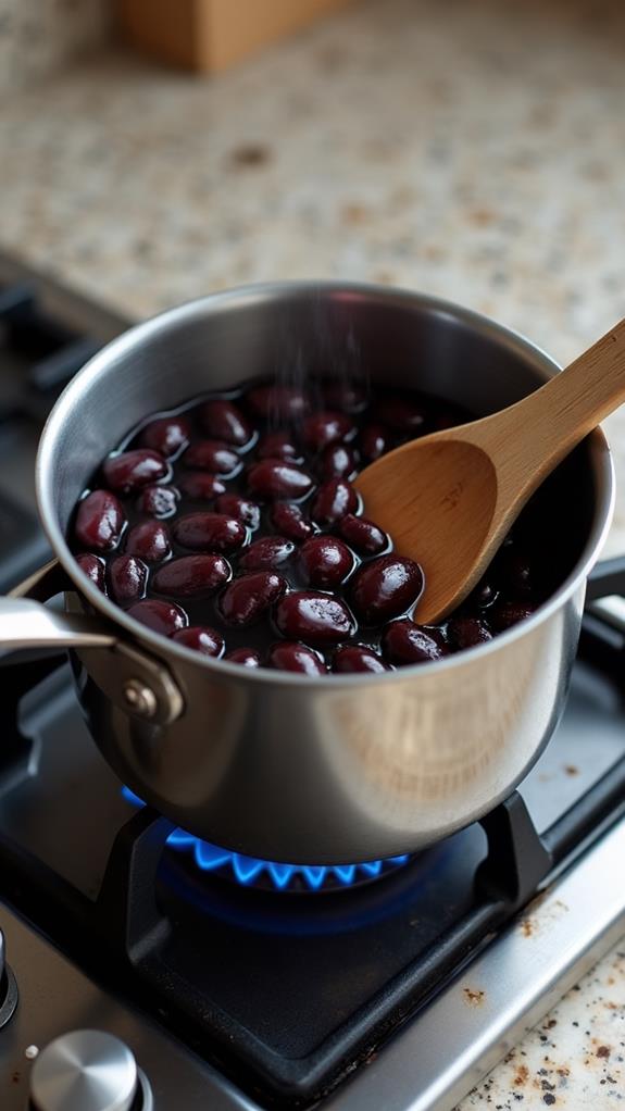 heat up black beans