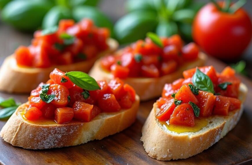 herbed tomato toast appetizer