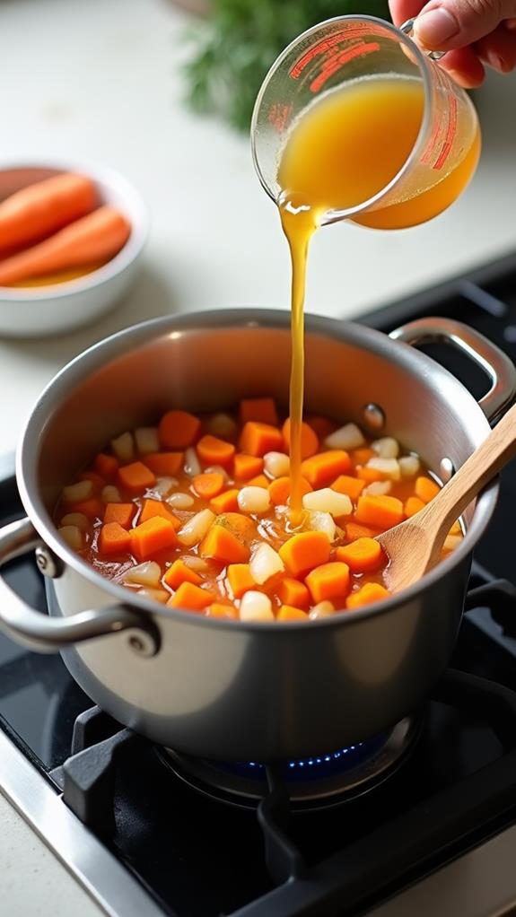 incorporate broth simmer gently