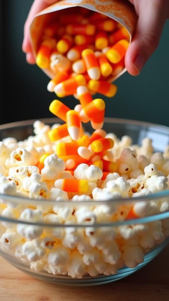 incorporate candy corn mixture
