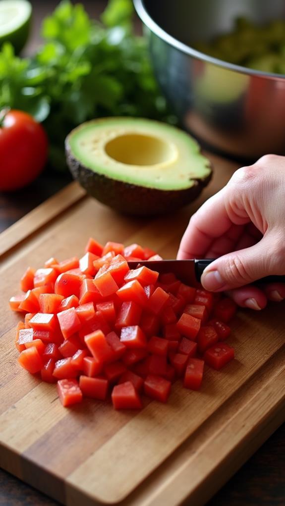 incorporate diced tomatoes