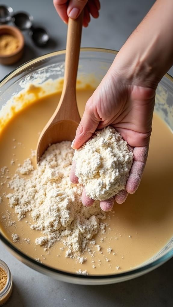 incorporate dry ingredients gradually