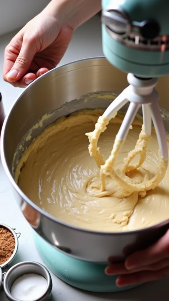 incorporate flour and extract