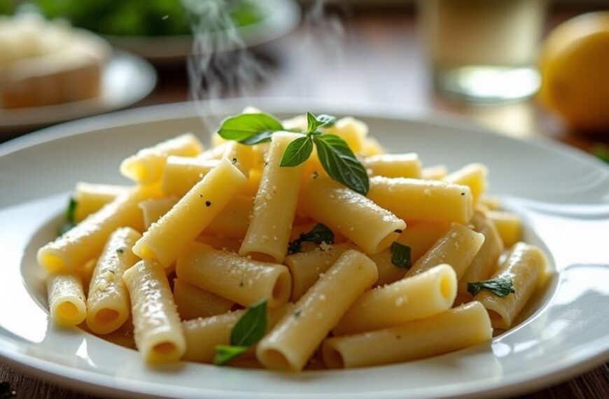lemon infused creamy rigatoni