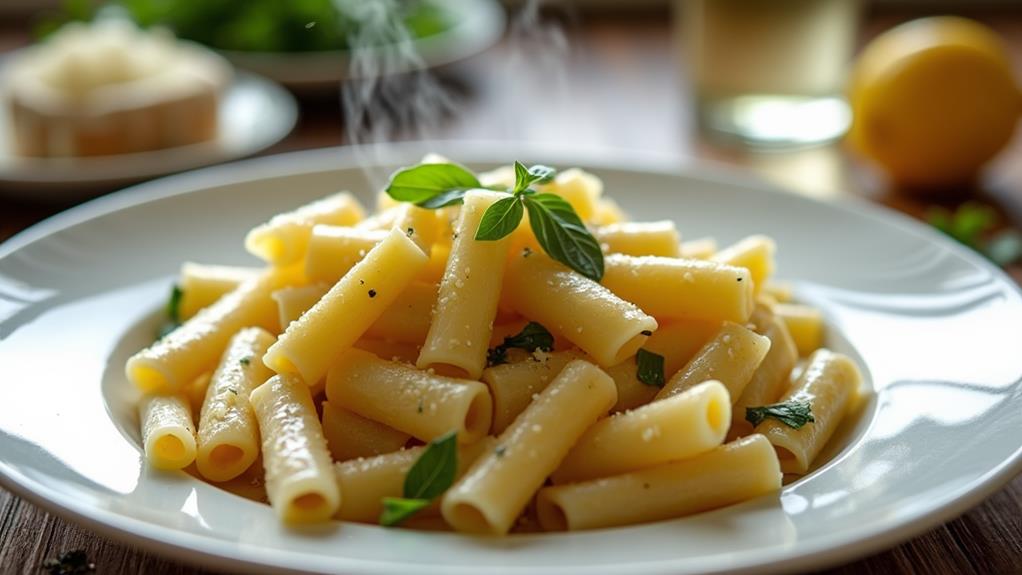 lemon infused creamy rigatoni