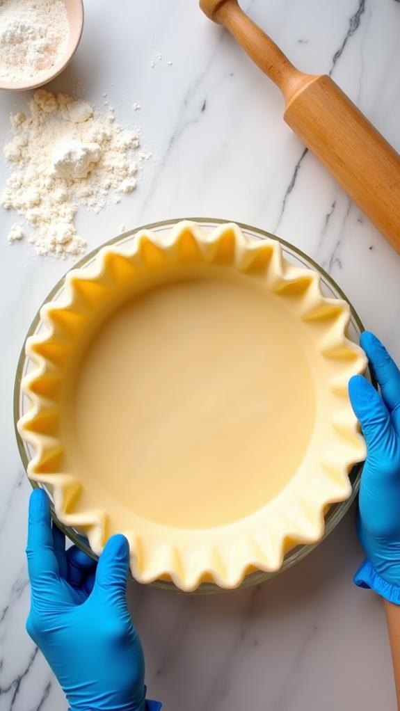 line pie dish crust