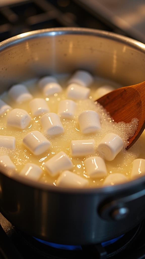 melt butter and marshmallows