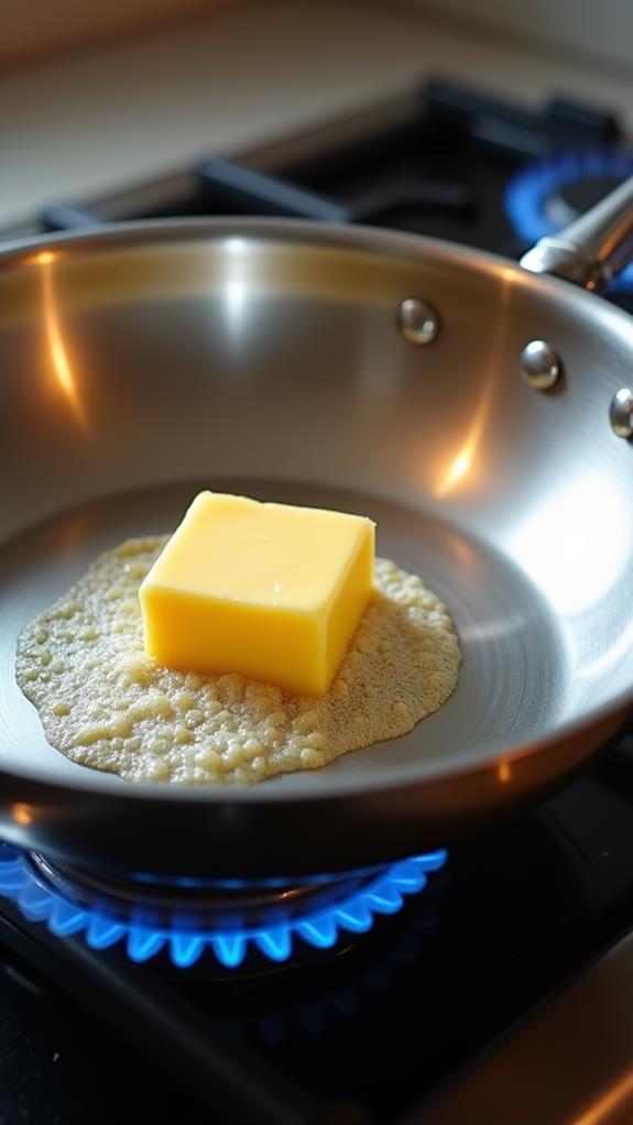 melt butter in skillet