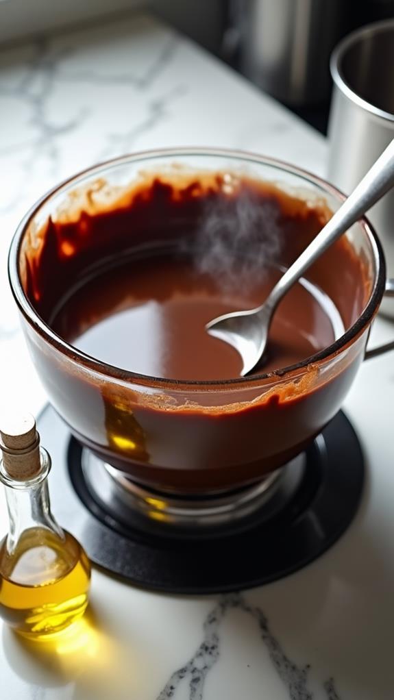 melt chocolate with oil