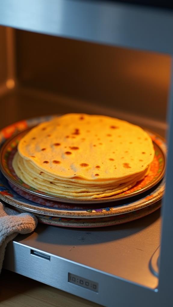 microwave tortillas for warmth