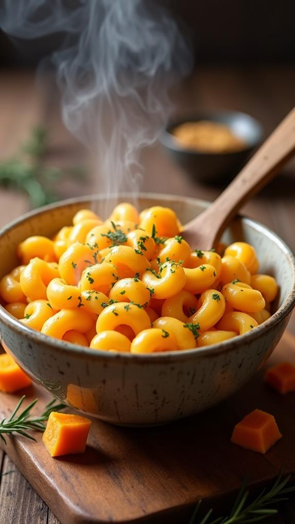 mix ingredients serve warm