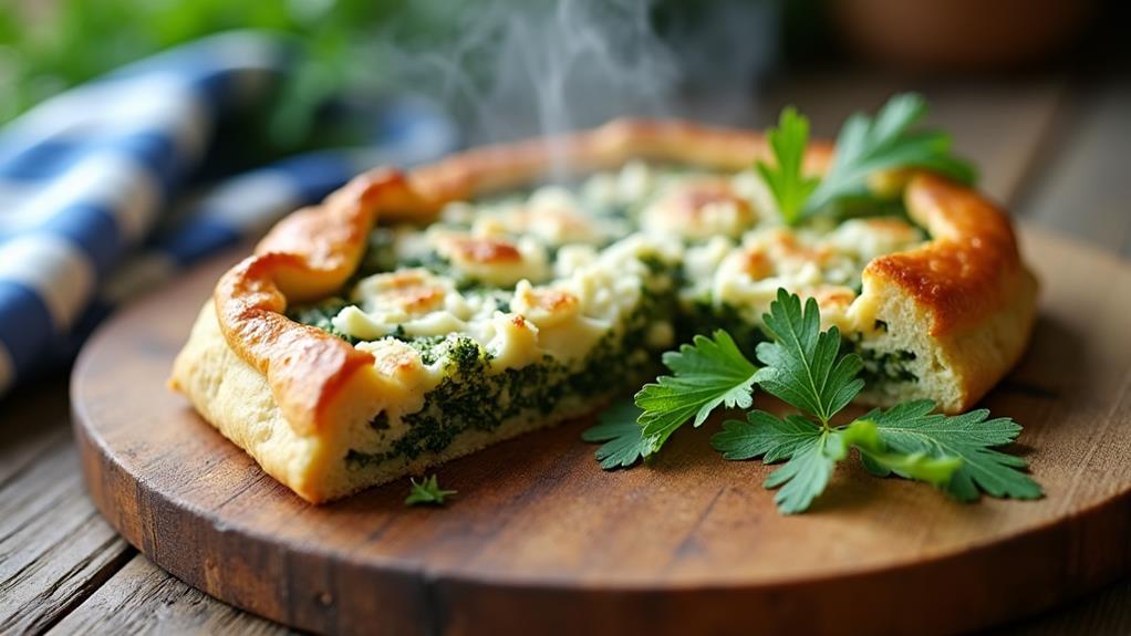 nettle filled greek pastry