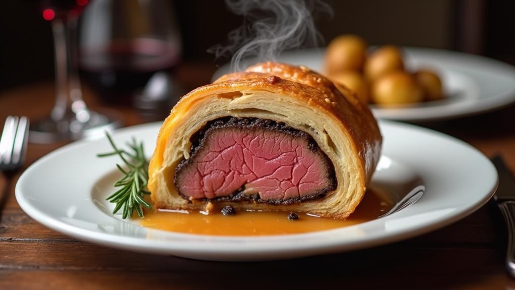 perfectly cooked meat pastry